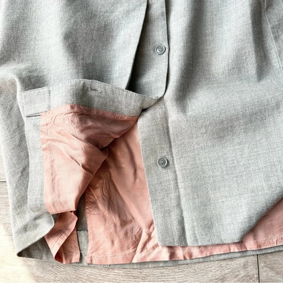 Vintage Pure Wool A Line Button Front Midi Skirt - Picture 6 of 14